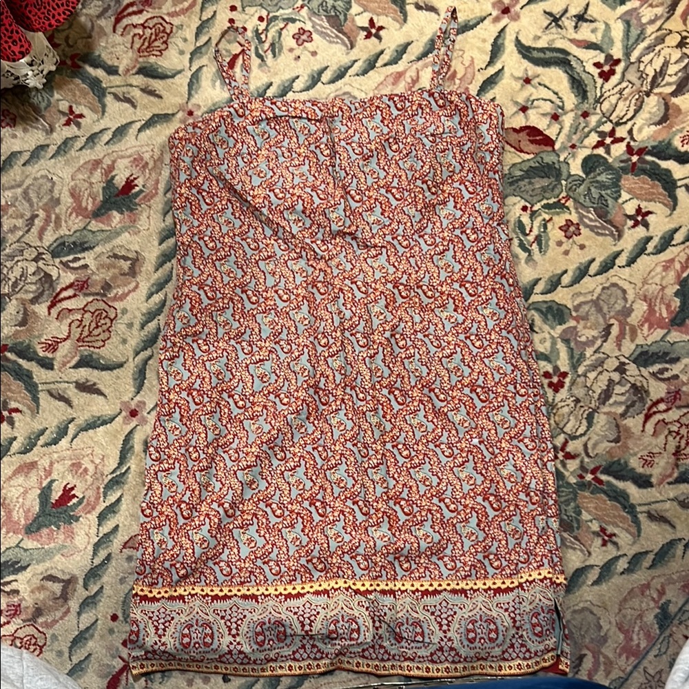 Ralph Lauren Red and Blue Floral Dress